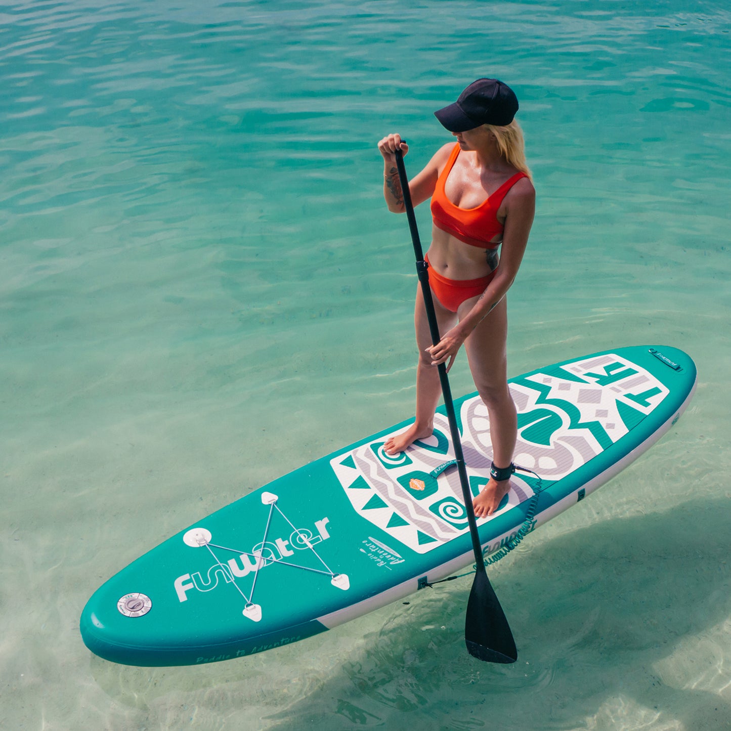 SUP deska v kompletu - FunWater Tiki Turquoise