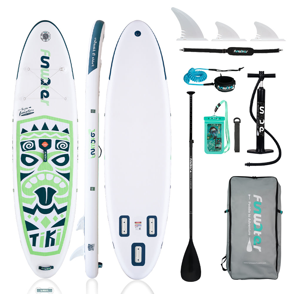 SUP deska v kompletu - FunWater Tiki Zelena