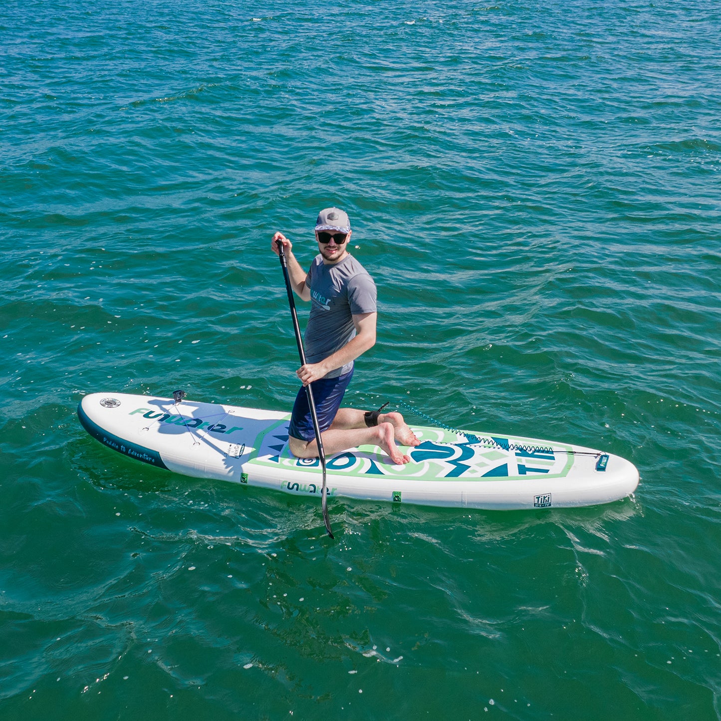 SUP deska v kompletu - FunWater Tiki Zelena