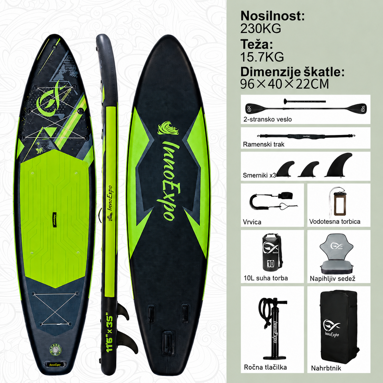 SUP deska v kompletu - Innovate Cyborg