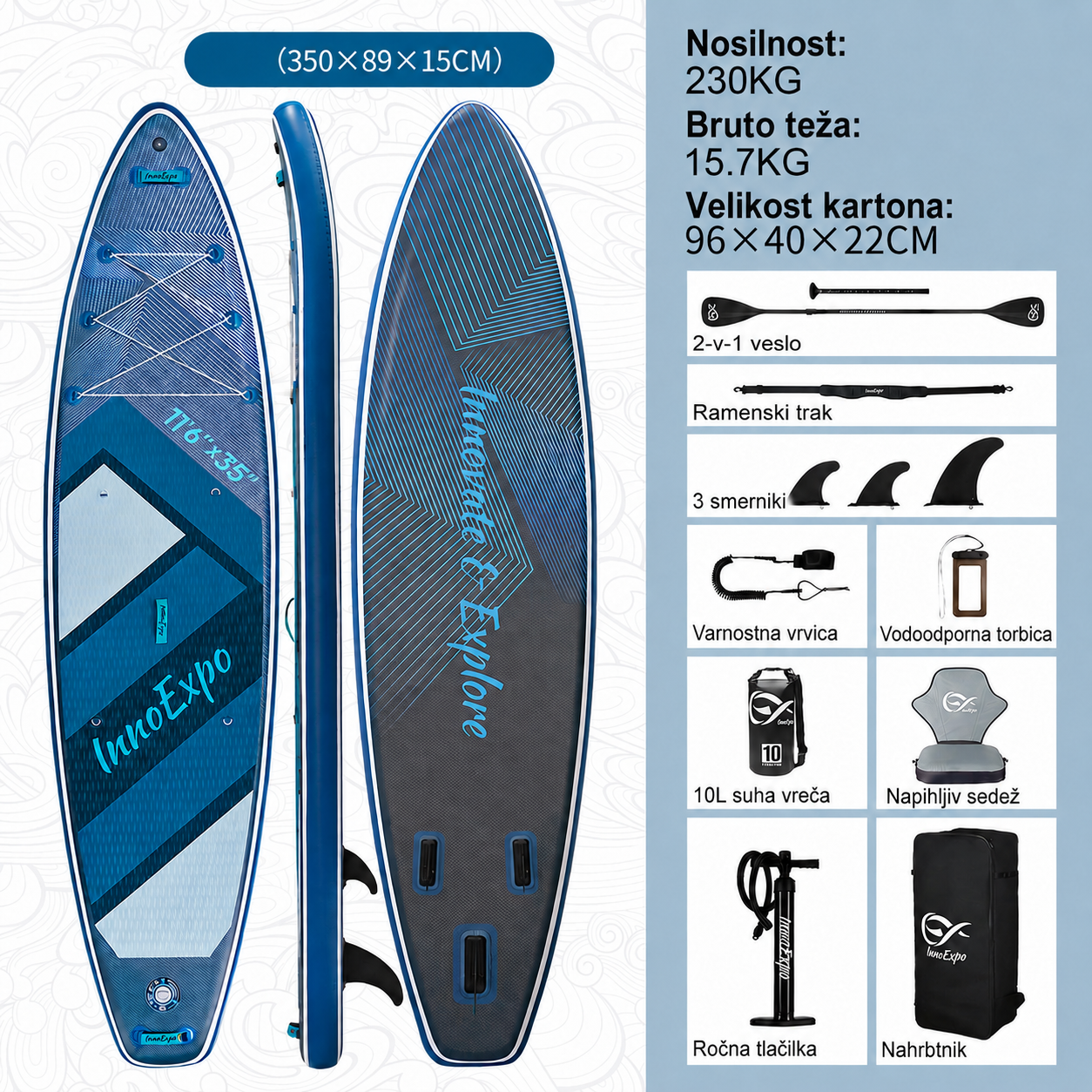 SUP deska v kompletu - Innovate Vogue - Lux