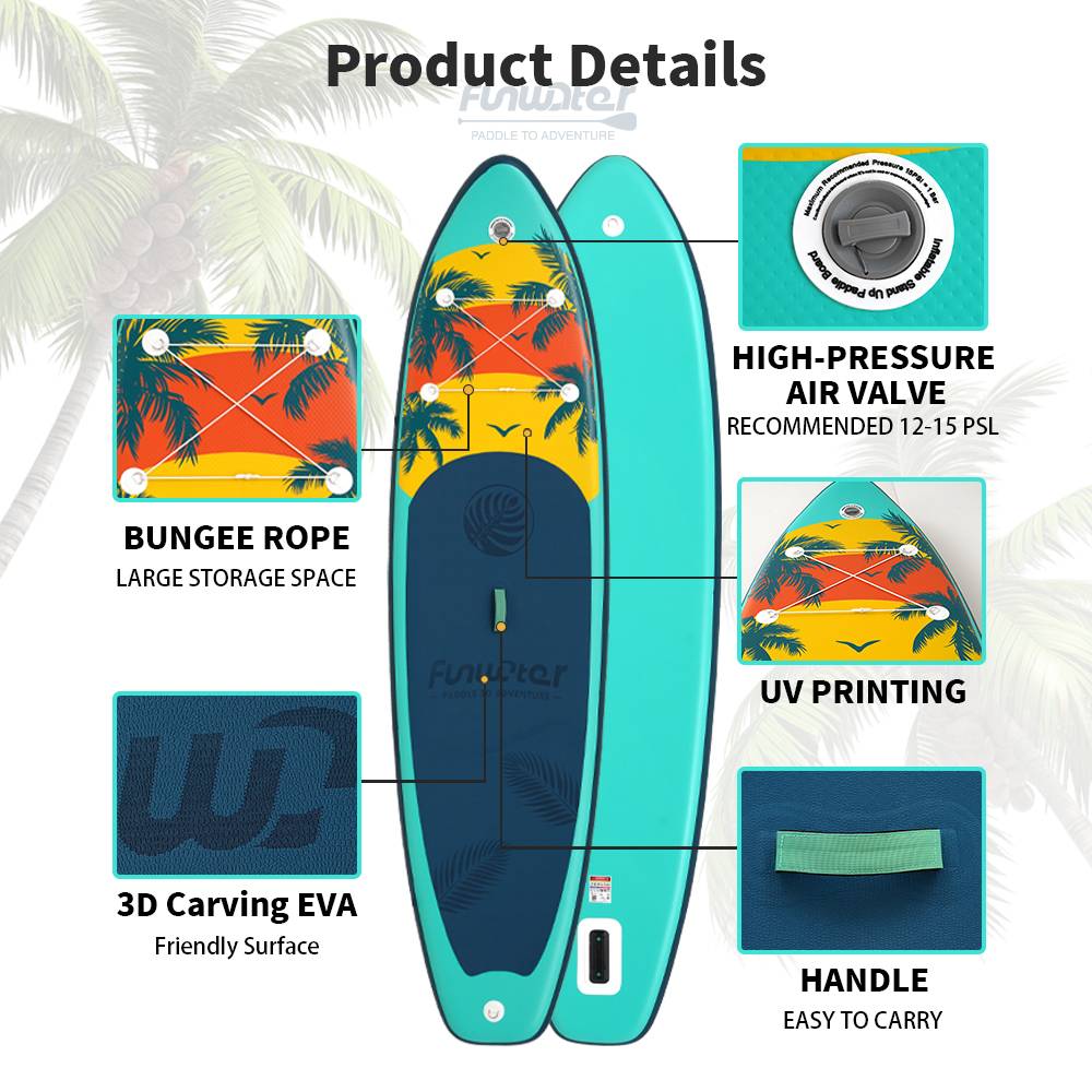 Sup deska v kompletu Funwater - Tropical Green