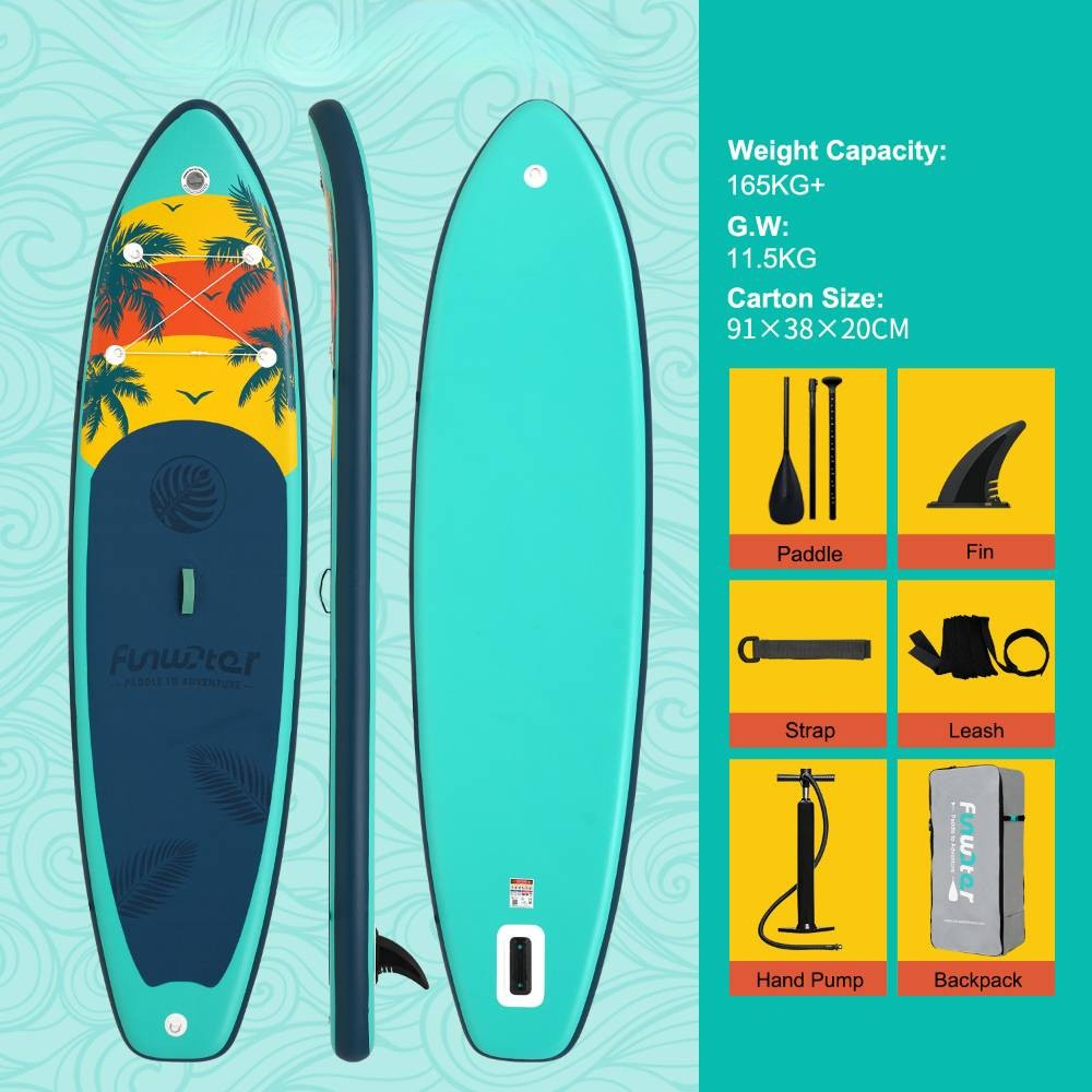 Sup deska v kompletu Funwater - Tropical Green