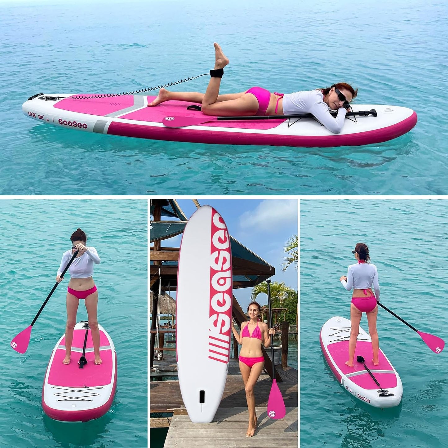 SUP deska v kompletu - Sea-See Pink