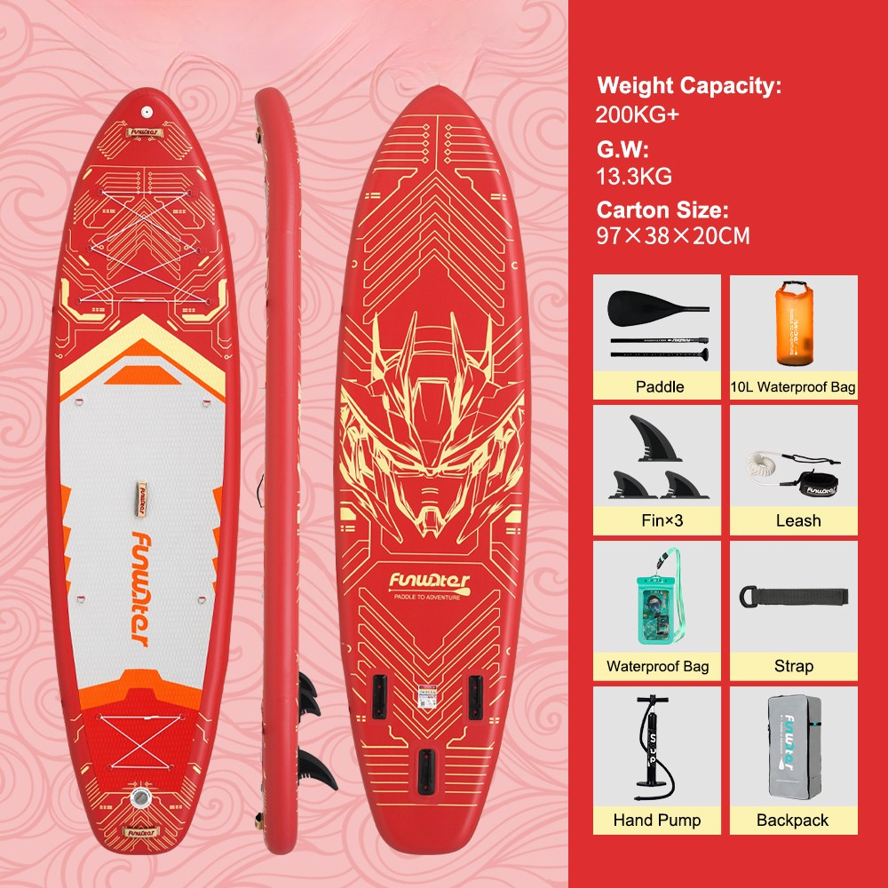 SUP deska v kompletu - Funwater Tech - Red