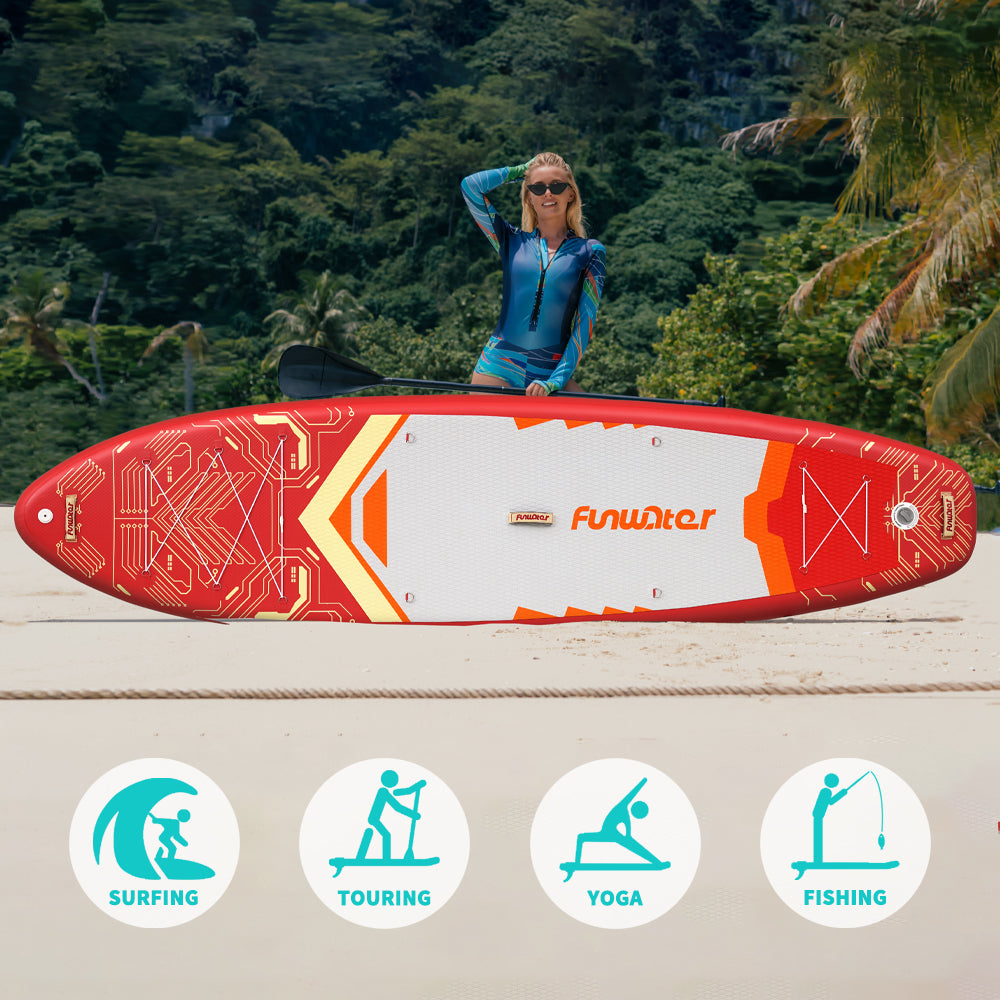 SUP deska v kompletu - Funwater Tech - Red
