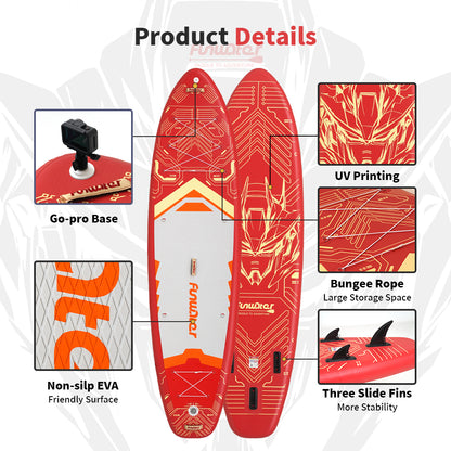 SUP deska v kompletu - Funwater Tech - Red