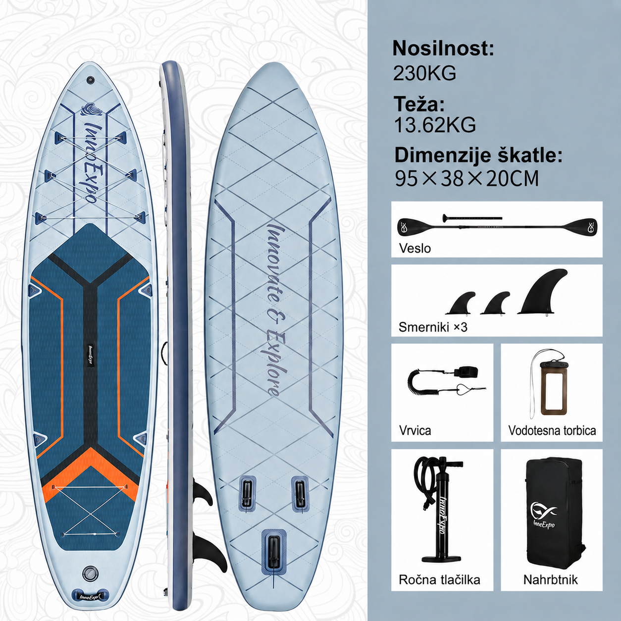SUP deska v kompletu - Innovate Spider