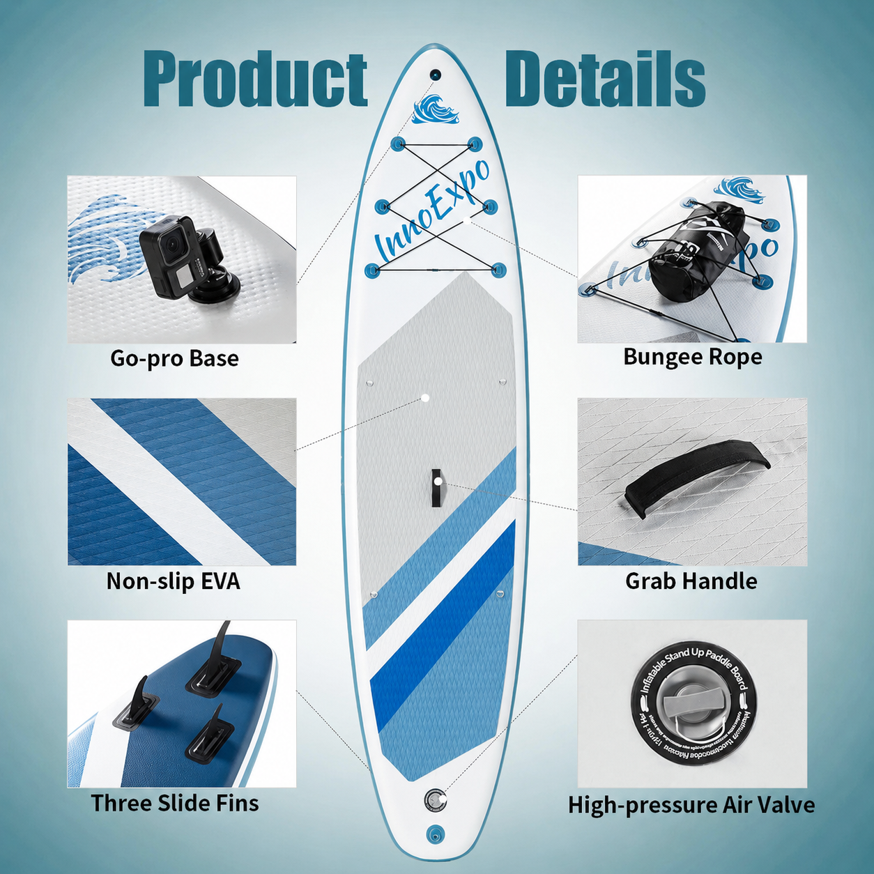 SUP deska v kompletu - Innovate Stripes Navy
